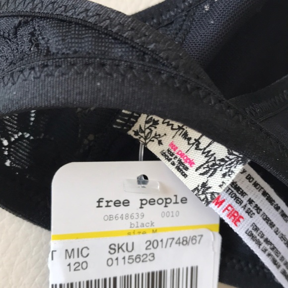 NWT BLACK FREE PEOPLE INTIMATELY BRALETTE XS - Picture 7 of 8